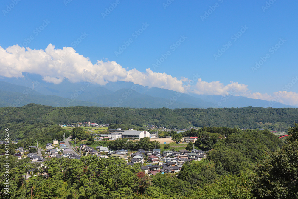 Fototapeta premium 中川村の町並み(長野県中川村)