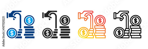 Retirement Fund  Icon Set Different Style Collection 