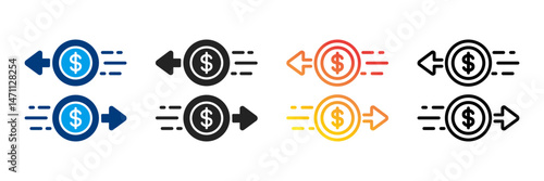 Transfer  Icon Set Different Style Collection 
