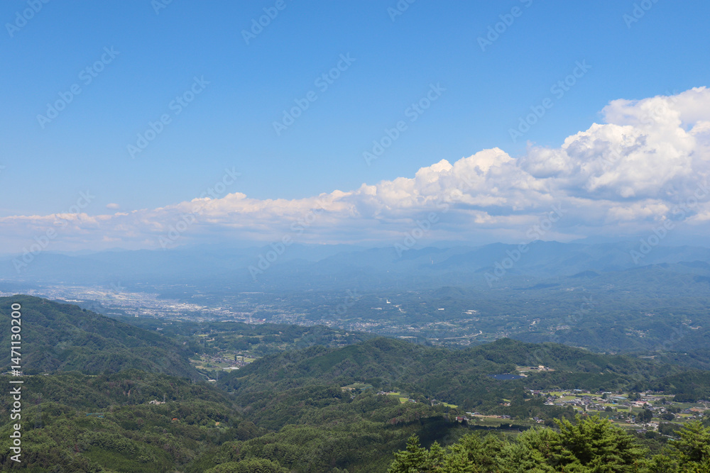 Naklejka premium 南信州の街並み（長野県下條村）