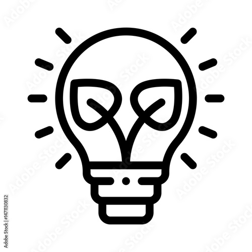energy efficient line icon