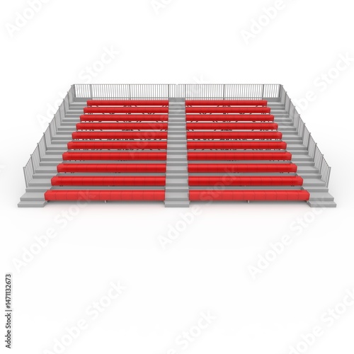 3d render Bleachers design element. Furniture
