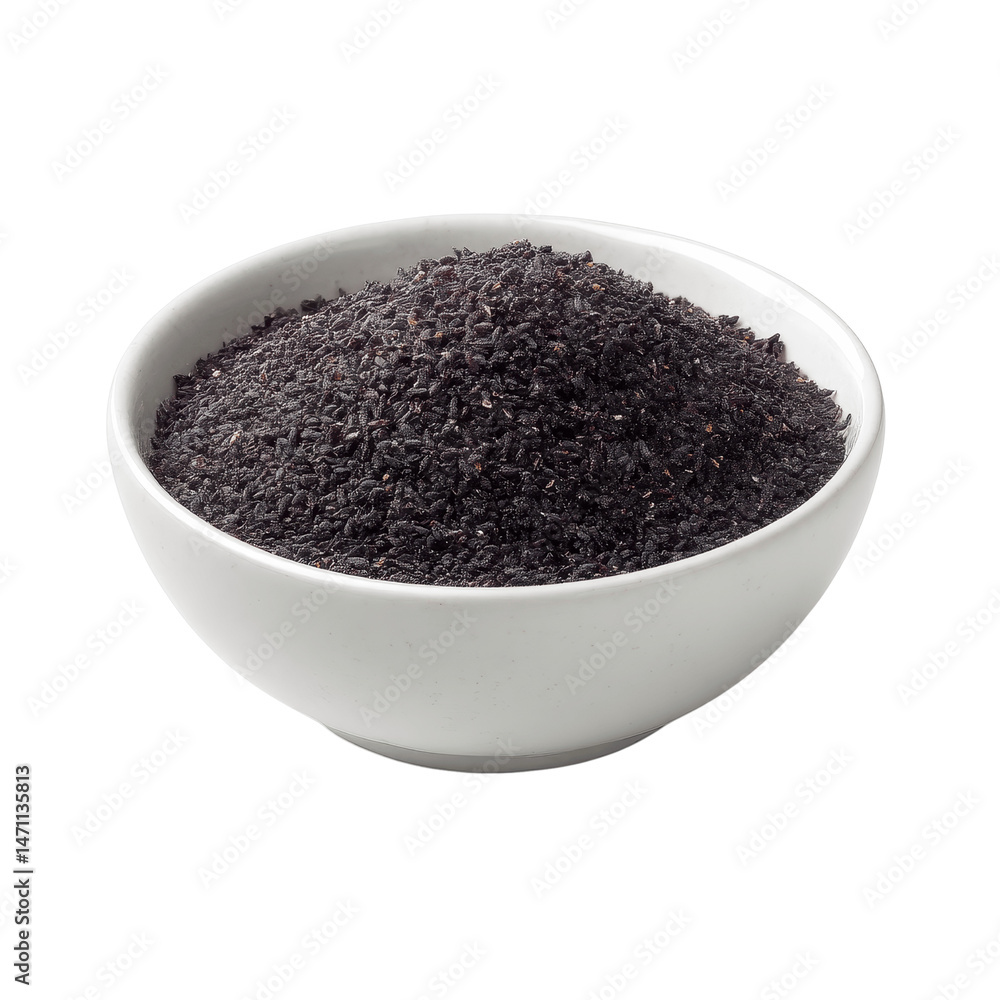 Bowl of Black Poppy Seeds Bowl of Black Poppy Seeds