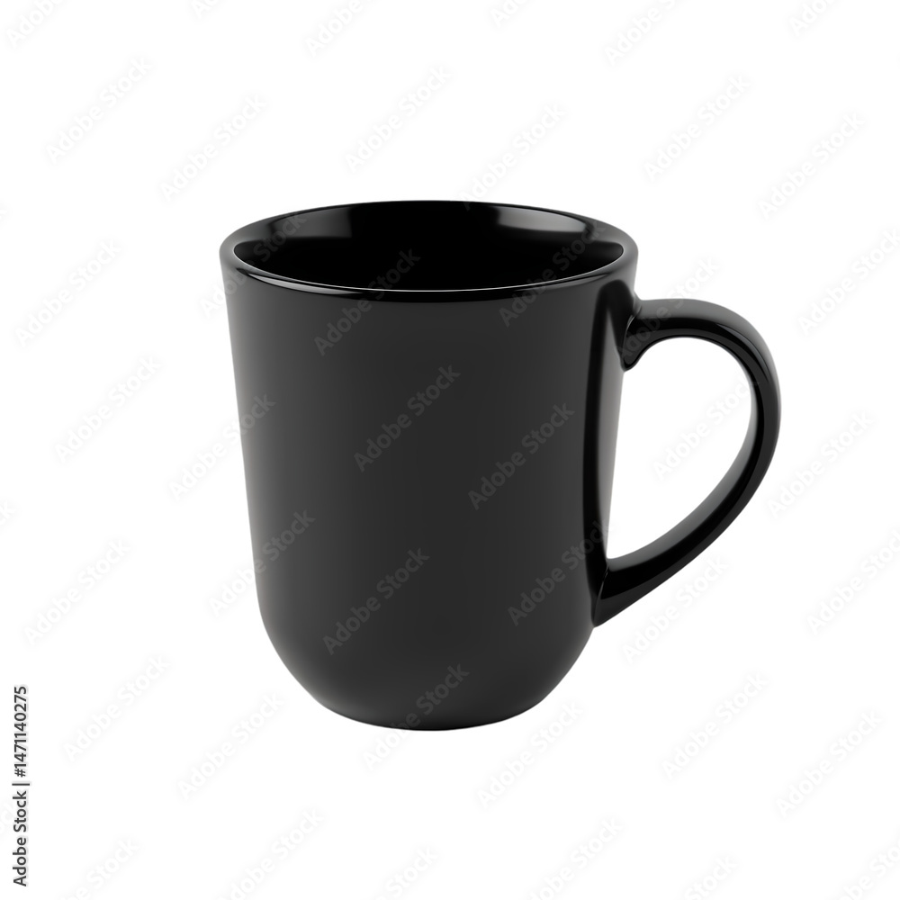 Black Coffee Mug Simple Elegant Design isolated on transparent background Black Coffee Mug Simple Elegant Design isolated on transparent background