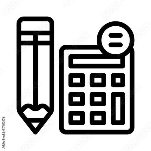 calculator line icon