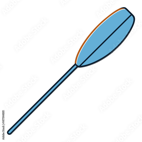 Kayak Paddle Vector , Colorful Water Sports Equipment Illustration
