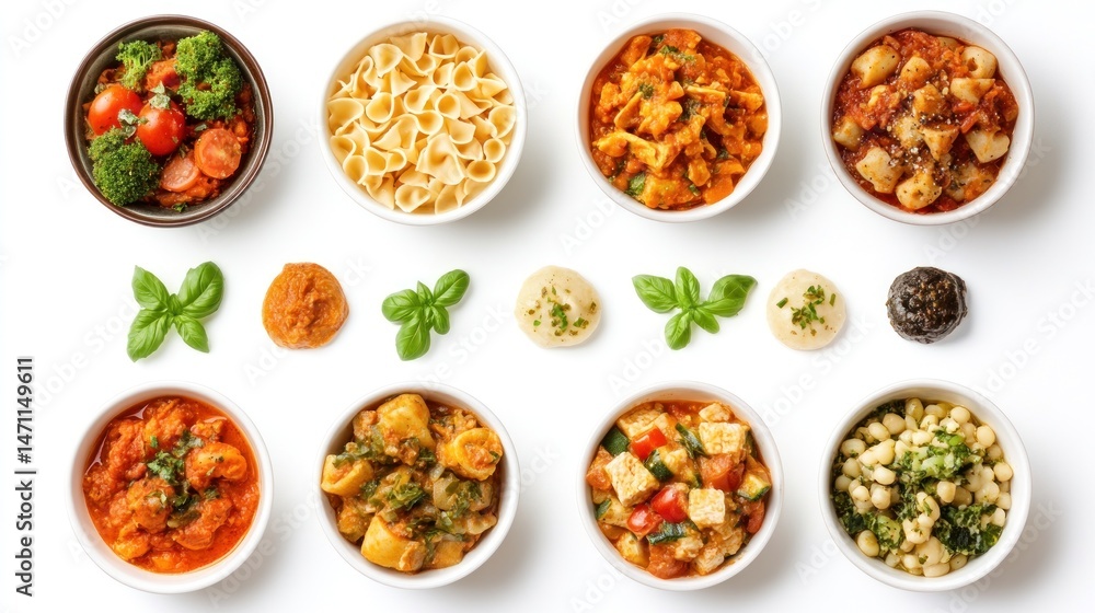 Assorted pasta dishes Assorted pasta dishes