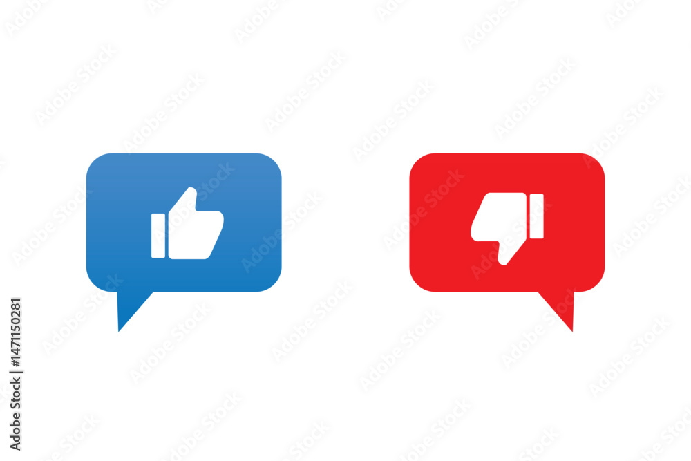 like and dislike vector icon design blue and red colour
like and dislike vector icon design blue and red colour