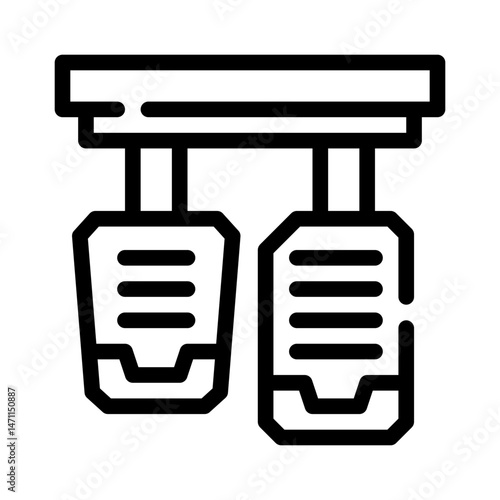 pedals line icon