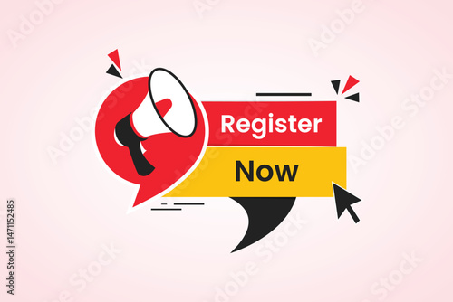 register now icon vector color

