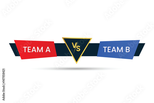 team A vs team B vector icon design
