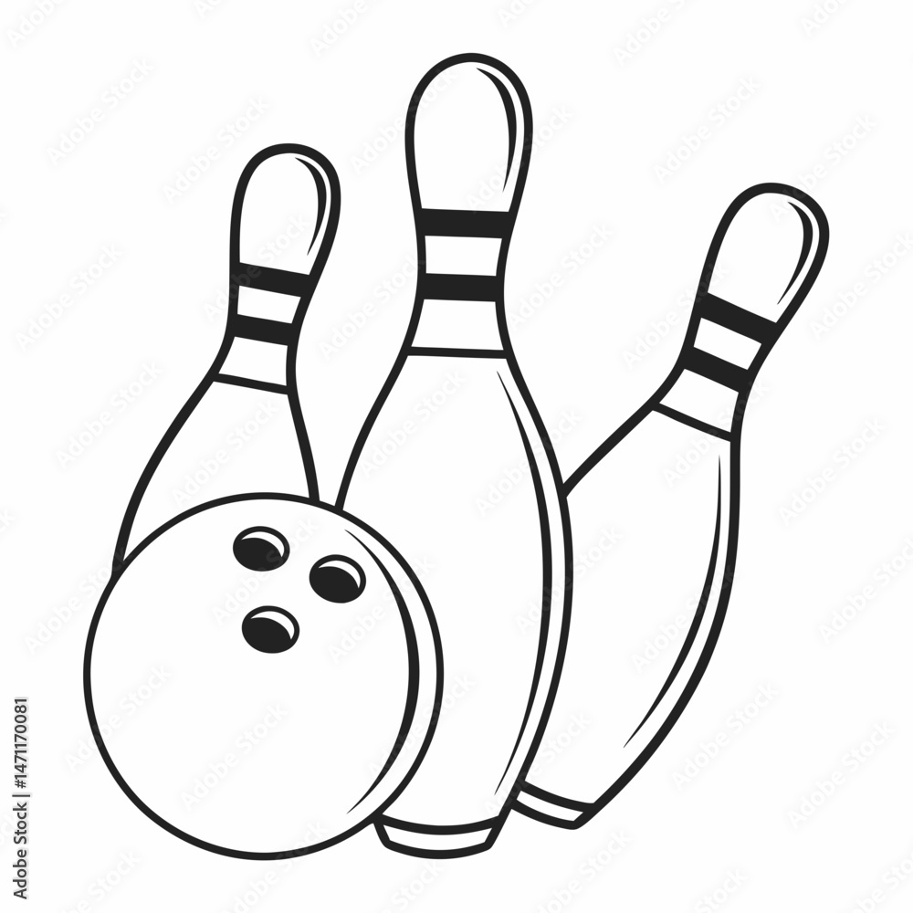 Obraz premium bowling ball and pins