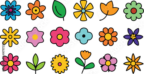 colorful flower crayon fun designs ideal for children’s creative works