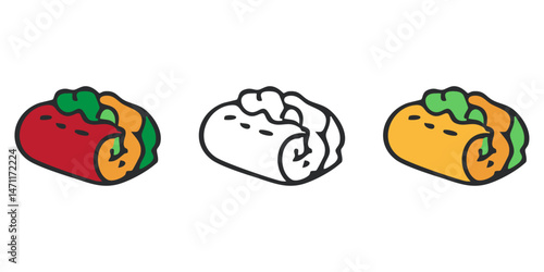 Tasty Burrito Vector Illustration