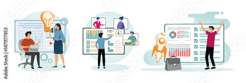 Project initiation concept. Work flow process. Project closure.