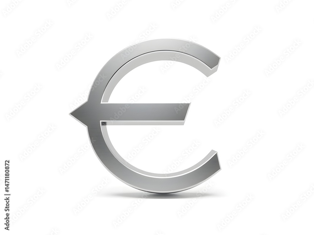 Obraz premium A shiny gold euro sign represents European money and finance