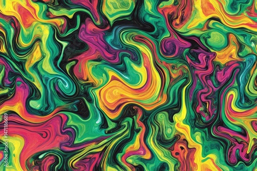 Wallpaper Mural Vibrant Abstract Swirls Torontodigital.ca