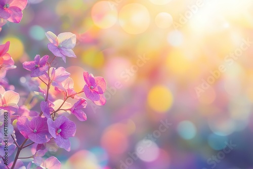 Wallpaper Mural Pastel flowers bathed in sunlight Torontodigital.ca