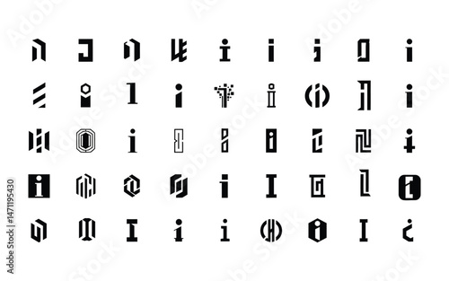Modern Letter I Logo Bundle | Abstract Monogram I Logos for Branding, Tech, Corporate & Digital Identity .

