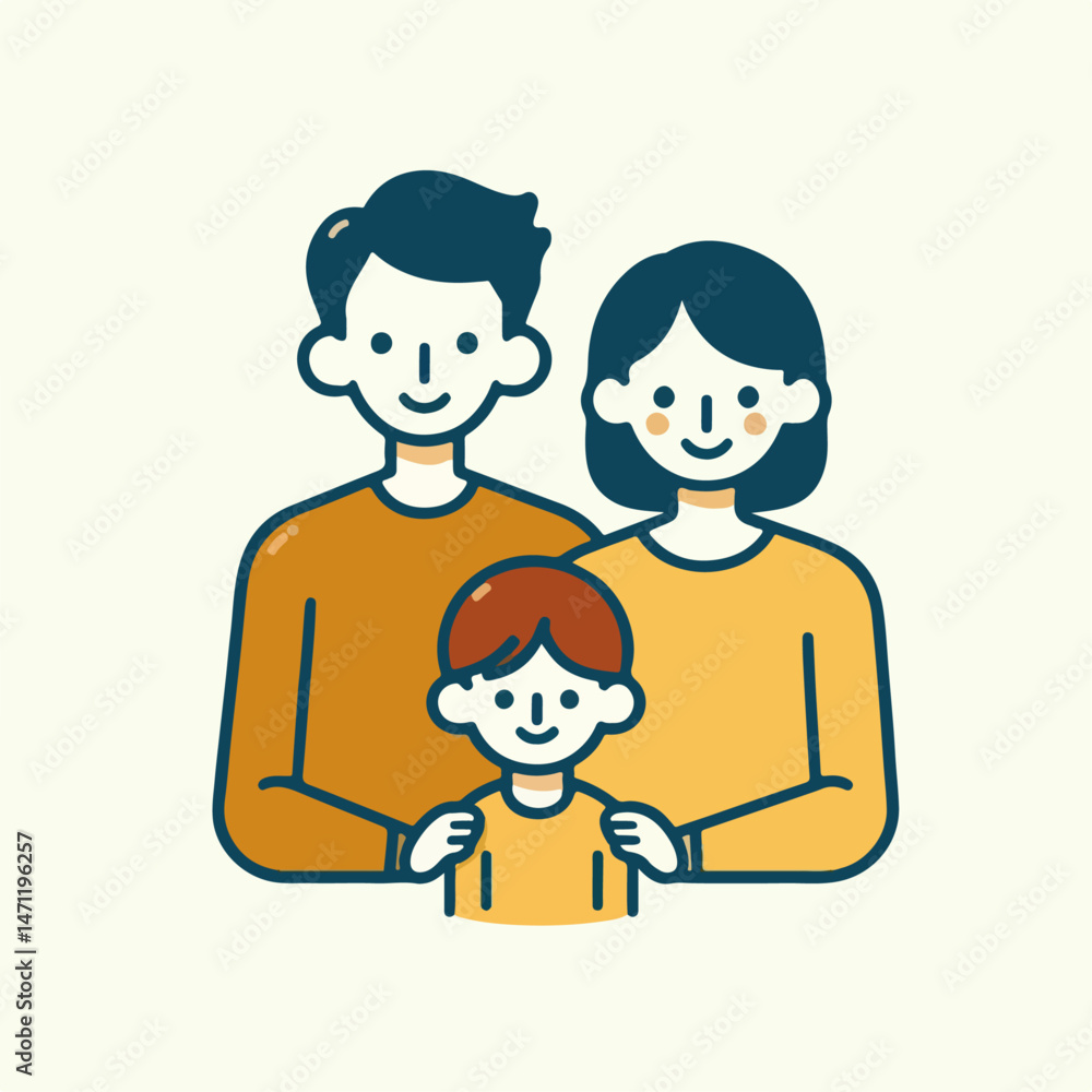 happy family vector illustration happy family vector illustration