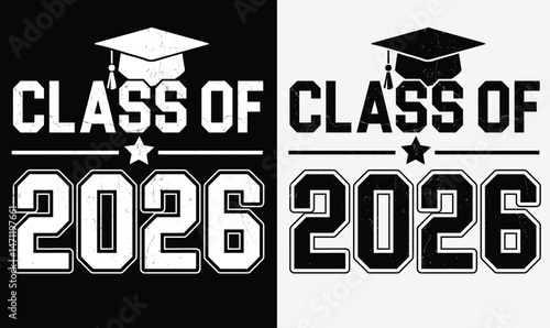 Class of 2026 graduate t-shirt design, high school or college graduate event or party t-shirt Design, Graduation T-Shirt Design.