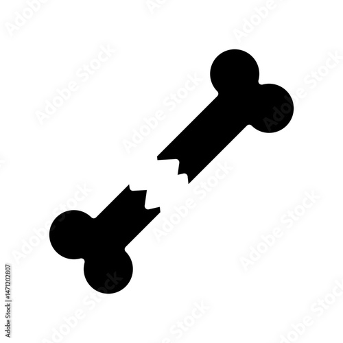 fracture, Hospital and medical care solid icon