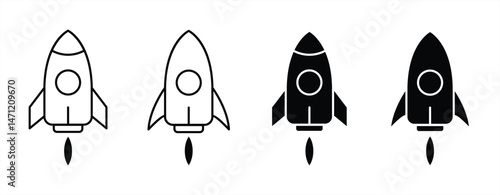 rocket icon, rocket sign. vector illustration