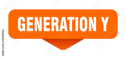 generation y sticker. generation y sign on transparent background