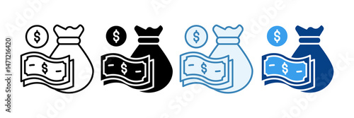Asset Icon Set Multiple Style Collection