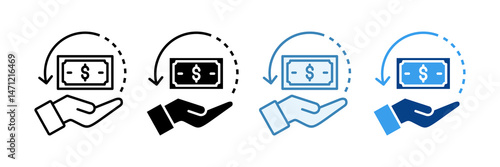 Repayment Icon Set Multiple Style Collection