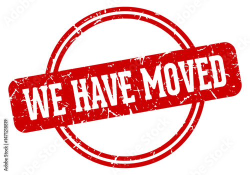 we have moved stamp