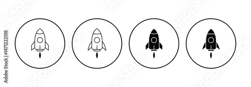 rocket icon, rocket sign. vector illustration