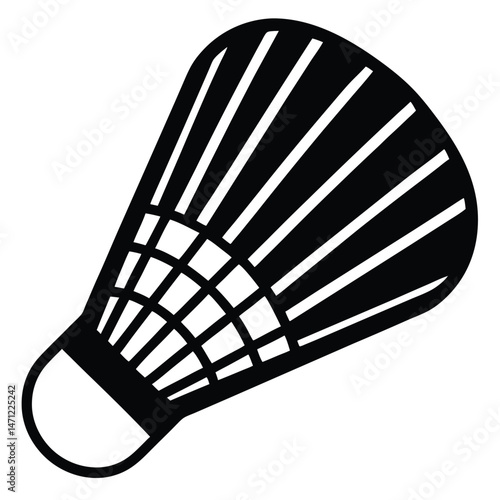 Shuttlecock Icon Badminton Equipment Graphic