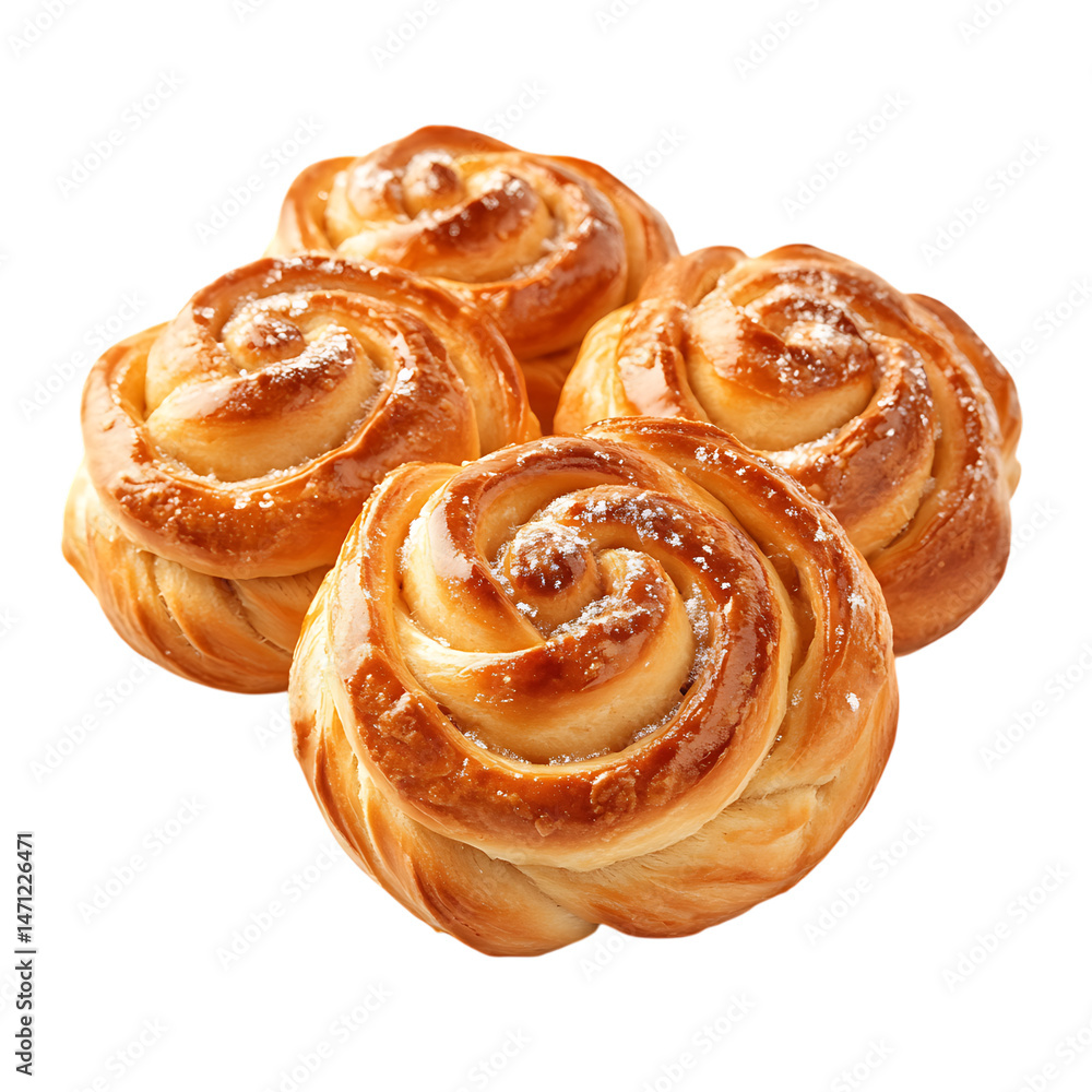 Fototapeta premium Baked sweet buns png