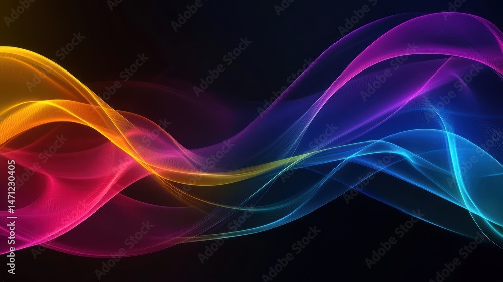 Abstract colorful flowing waves Abstract colorful flowing waves