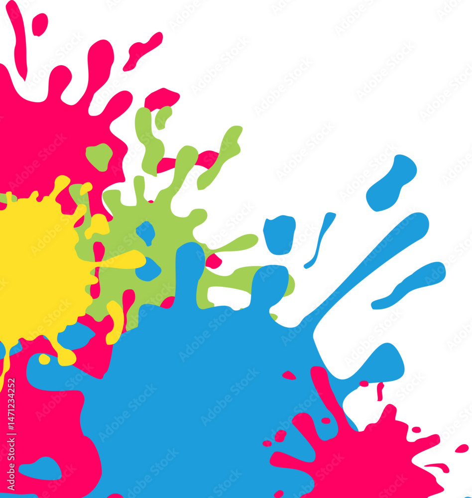 Fototapeta premium Paint Splash Corner