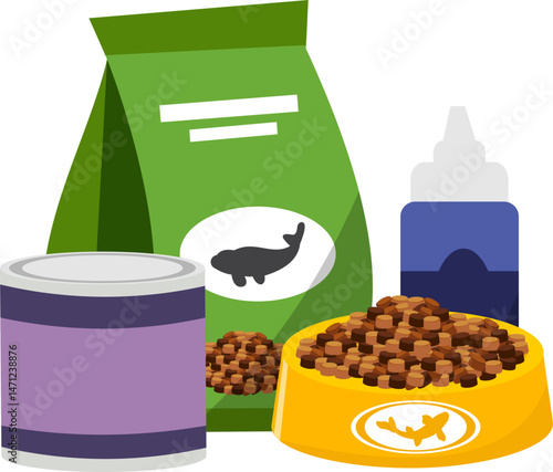 Pet Shop Products Illustration