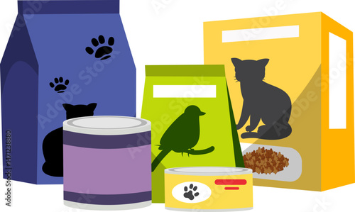 Pet Shop Products Illustration