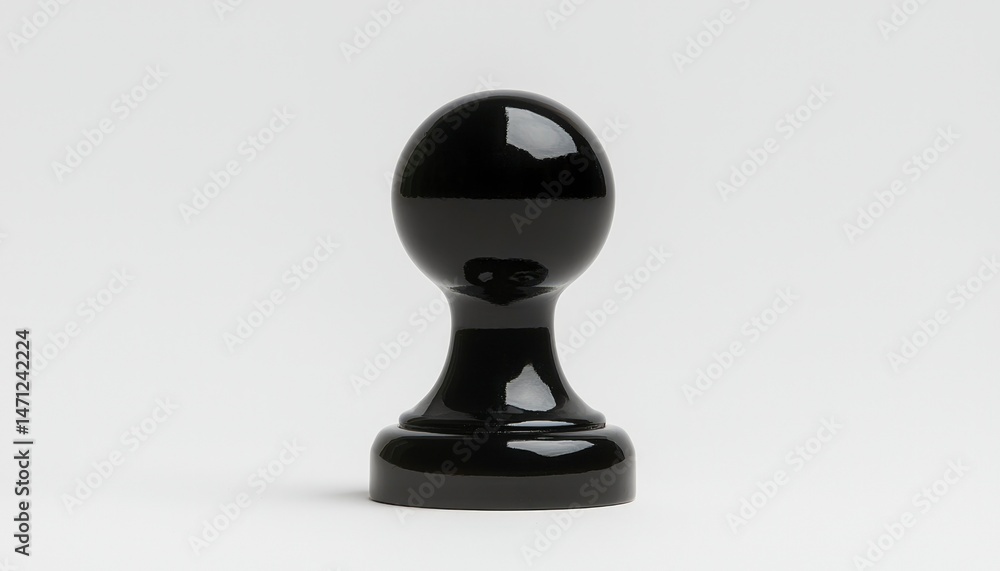 Glossy black oval-shaped knob Glossy black oval-shaped knob