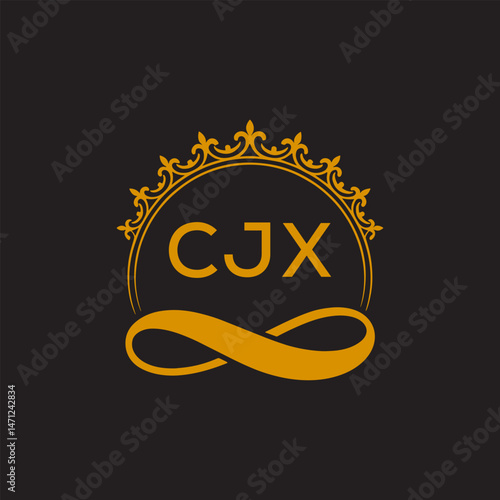 Initial CJX Letter Linked Logo for business and company identity. Modern CJX Letter Logo Vector Template with modern trendy golden logo.
