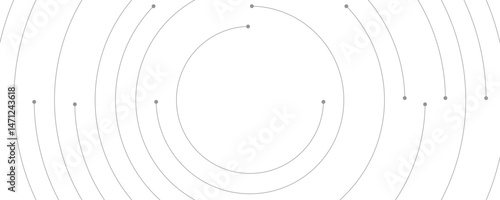 Spiral sound wave rhythm line dynamic abstract vector background. Modern technology rounded lines. Abstract white background with black circle rings. Artificial intelligence concept