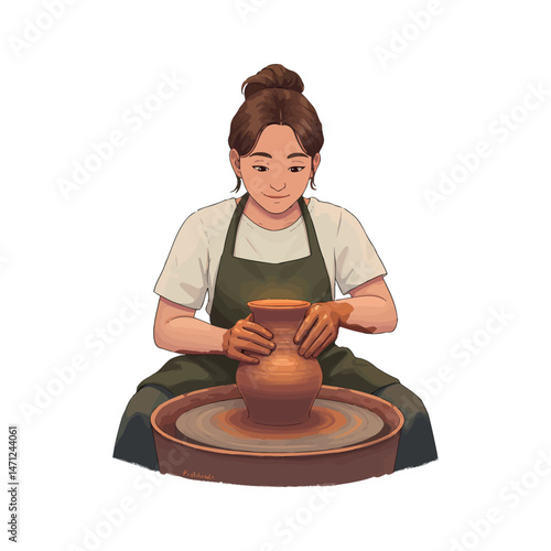 vector of potter working