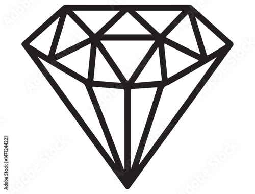 DIAMOND SHAPE SILHOUETTE WHITE BACKGROUND