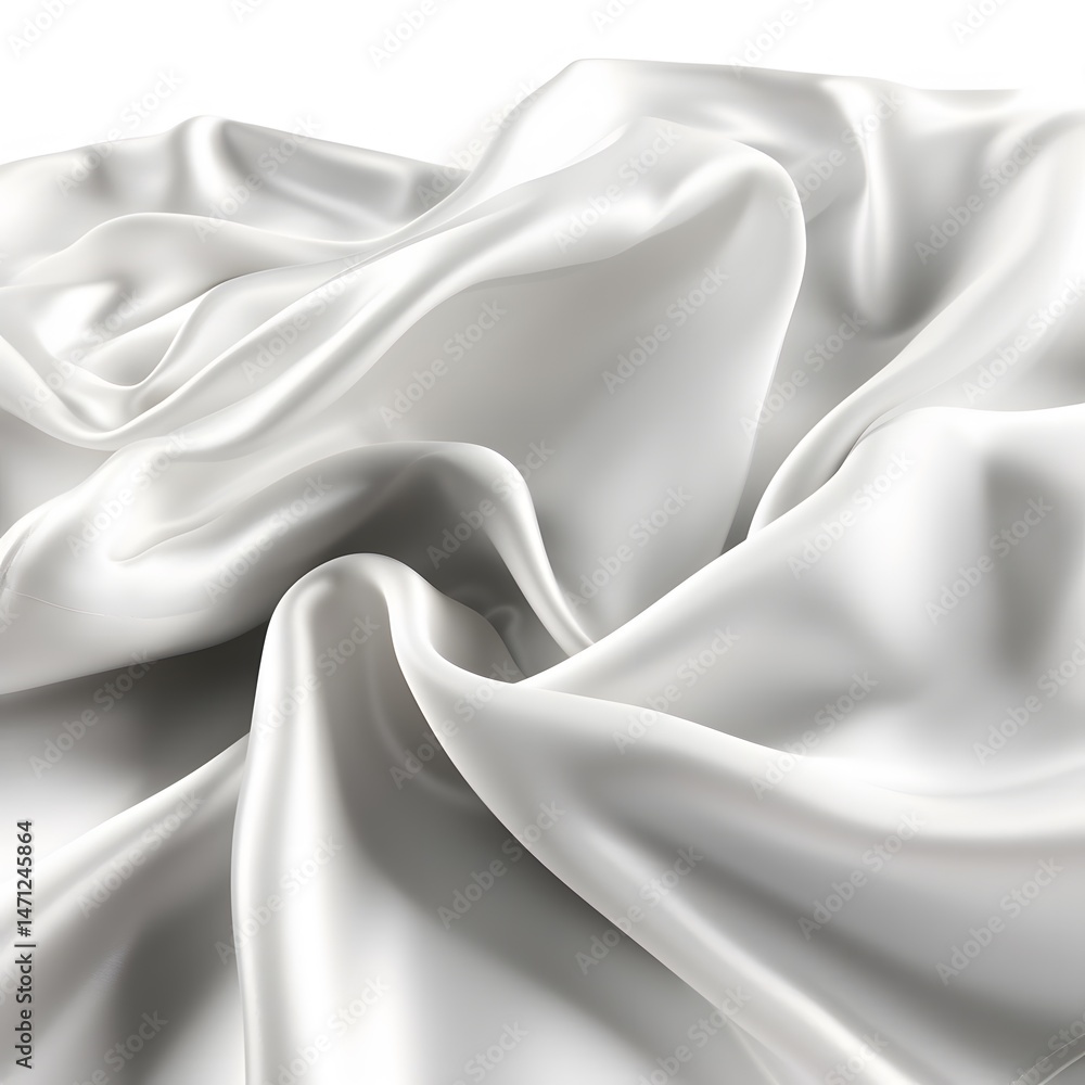 Obraz premium White Silk Drape with Abstract Texture.
