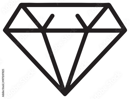 DIAMOND SHAPE SILHOUETTE WHITE BACKGROUND