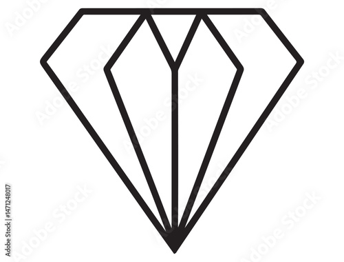 DIAMOND SHAPE SILHOUETTE WHITE BACKGROUND