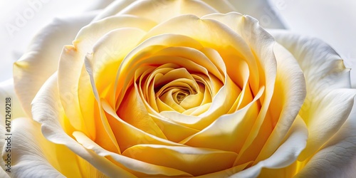 Tilt-Shift White Yellow Rose Closeup - Full Bloom