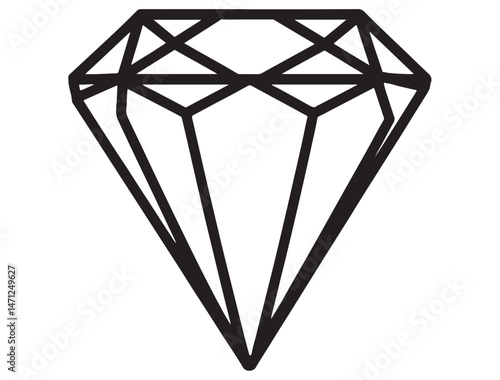 DIAMOND SHAPE SILHOUETTE WHITE BACKGROUND