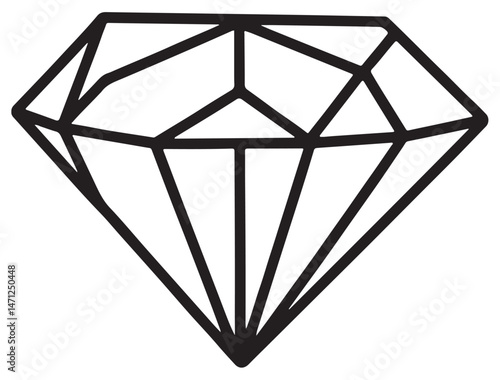 DIAMOND SHAPE SILHOUETTE WHITE BACKGROUND