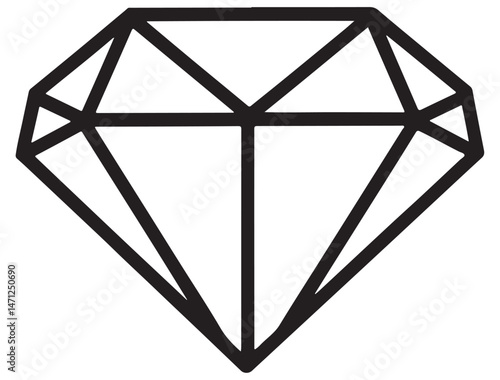 DIAMOND SHAPE SILHOUETTE WHITE BACKGROUND
